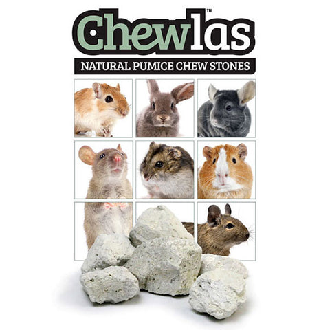 chewlas are natural pumice chew stones for gnawing critters like rats, rabbits, gerbils, chinchillas, hamsters, degus, guinea pigs